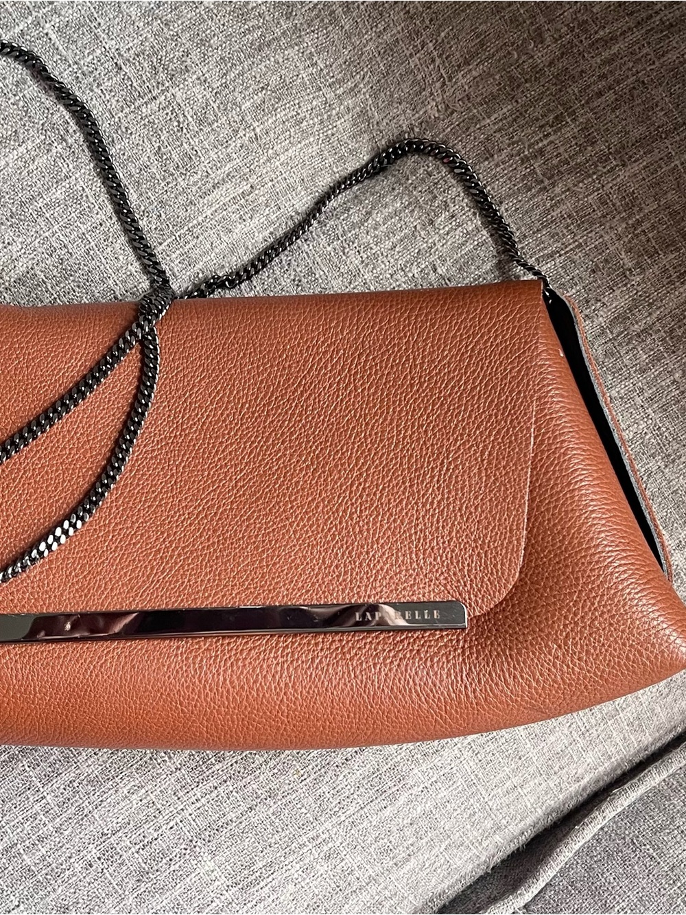 Laparelle reversible Leather Chain Clutch